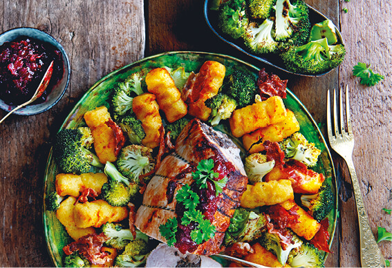 Afbeelding recept Champignonrollade met kroketjes, broccoli en pancettakrokant